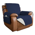 Reversible Recliner Chair Covers Couch Covers for Dogs (Large Recliner / Navy/Ivory)
