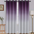 Purple to Grey White Ombre Room Darkening Curtains 84 Inch (52"W x 84"L (Pack of 2) / Purple to Grayish White)
