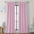 Ava Pink Blackout Curtains for Bedroom 96 Inches Long 2 Panels (Pink / 40"W x 96"L (Pack of 2))