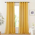 Citrine Linen Curtains 108 inches Long (52"W x 108"L (Pack of 2) / Citrine)