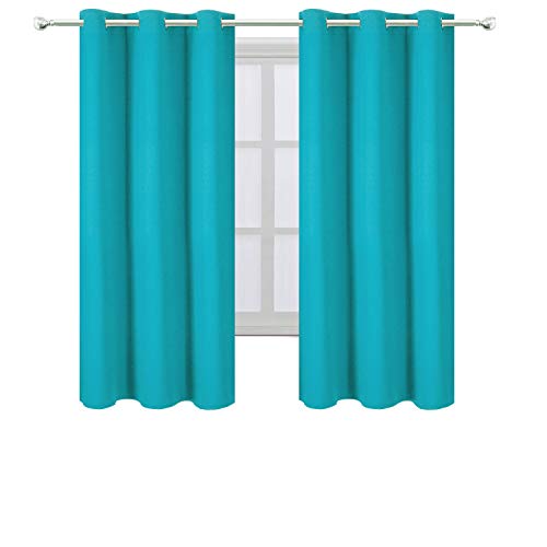 Turquoise Teal Blackout Curtains (Teal / 38"W x 54"L (Pack of 2))