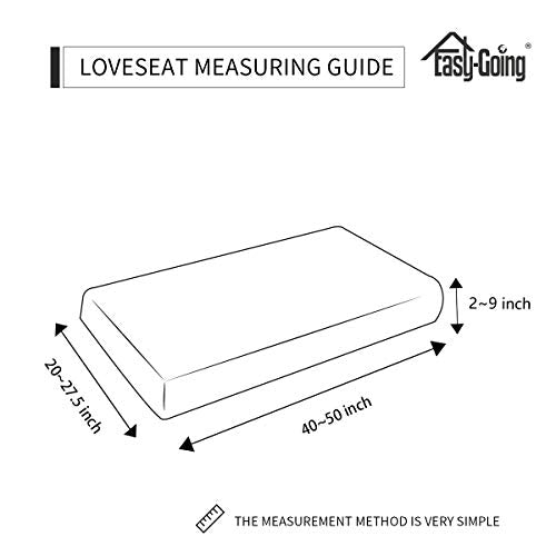 Stretch 1 Piece Loveseat Couch Cushion Cover for Sofa (Medium / Navy)