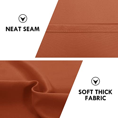 Blackout Curtains for Bedroom Living Room 52 x 45 Inch Long 2 Panels (Burnt Ochre / 52"W x 45"L (Pack of 2))