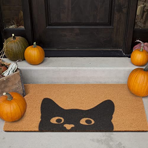 Door Mat Outdoor Indoor Welcome Mats (Cute Cat)