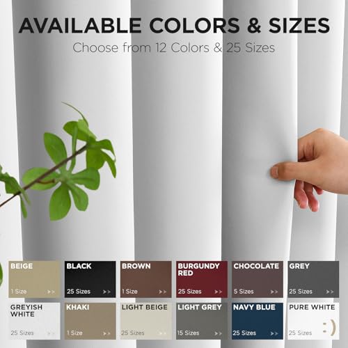 Blackout Patio Sliding Door Curtains (Greyish White / 80"W x 96"L (Pack of 1))