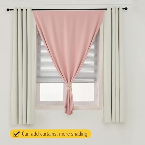 Self Adhesive Blackout Curtains (35"W x 59"L (Pack of 1) / Pink)