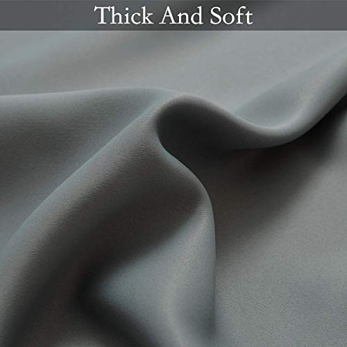 Grey to Grey White Ombre Room Darkening Curtains 72 Inch (52"W x 72"L (Pack of 2) / Grey to Grayish White)