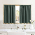 RV Curtains for Camper Windows (Dark Green / 34"W x 24"L (Pack of 2))