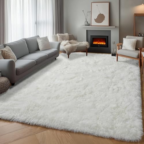 Cream White Area Rugs for Bedroom Living Room (Cream White / 4' x 6' (Rectangular))