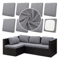 8Pcs Outdoor Cushion Covers (Gray Checkered / 8PCS)