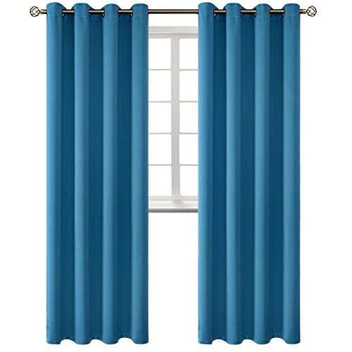 Blackout Curtains (Steel Blue / 52"W x 95"L (Pack of 2))