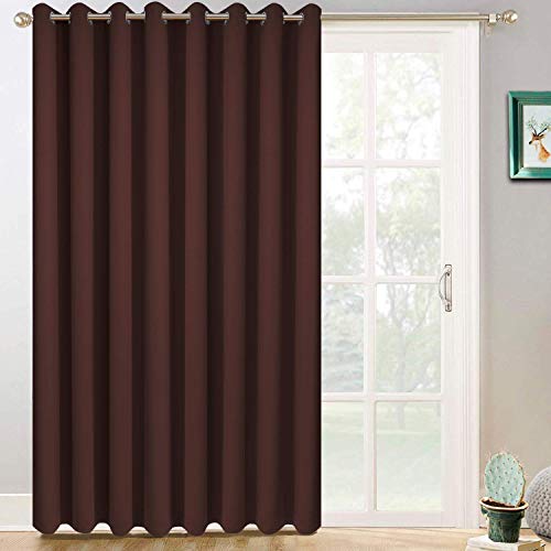 Chocolate Brown Room Darkening Curtains 84 inch Sliding Door Drapes (Chocolate Brown / 100"W x 84"L (Pack of 1))