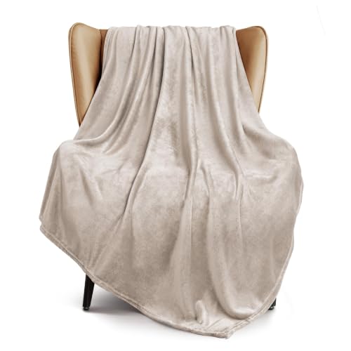 Soft Large Fleece Throw Blanket for Couch (Camel / Throw XL (50" x 70"))