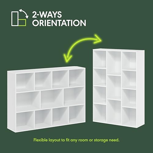LUDER Book Shelf (White / 11-Cube)