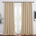 Room Darkening Grommet Curtain Panels (Biscotti Beige / 80"W x 108"L (Pack of 2))