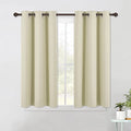 Room Darkening Curtain Panels for Living Room (Beige / 42"W x 45"L (Pack of 2))