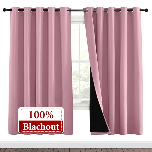 Crystal Pink Full Shade Curtain Panels (Crystal Pink / 70"W x 72"L (Pack of 2))