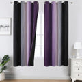Black and Purple Ombre Blackout Curtains 63 Inch Length (Black and Purple / 52"W x 63"L (Pack of 2))