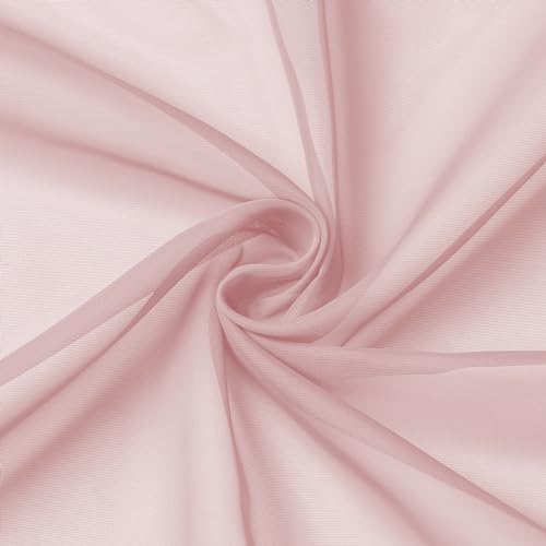 Blush Pink Sheer Curtains 72 Inches Long 2 Panels (Blush / 42"W x 72"L (Pack of 2))