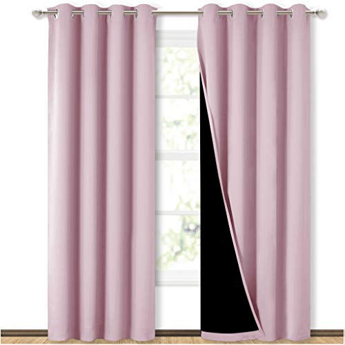 Lavender Pink Blackout Curtains for Nursery 52" w x 84" L 2 Panels (Lavender Pink / 52"W x 84"L (Pack of 2))