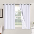 100% Blackout Linen Curtains 63" L 2 Panels Bright White (Bright White / 52"W x 63"L (Pack of 2))