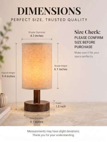 Rechargeable Cordless Table Lamp (Wood Grain)