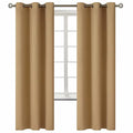 Blackout Curtains for Living Room (Khaki / 42"W x 72"L (Pack of 2))