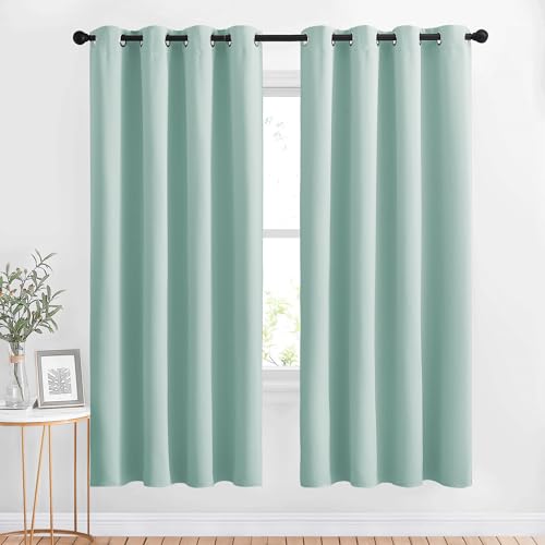 Blackout Curtain Panels 72 (Aqua Blue / 52"W x 72"L (Pack of 2))