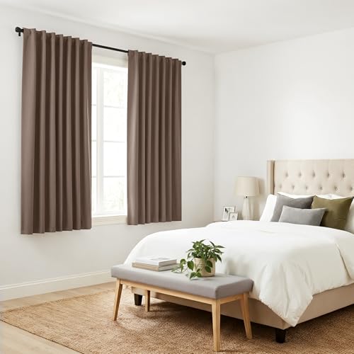 Blackout Window Drapes (Mocha / 42"W x 72"L (Pack of 2))