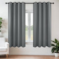 Grey Blackout Curtains for Bedroom 63 Inch 2 Panels with Grommet (Light Grey / 42"W x 63"L (Pack of 2))