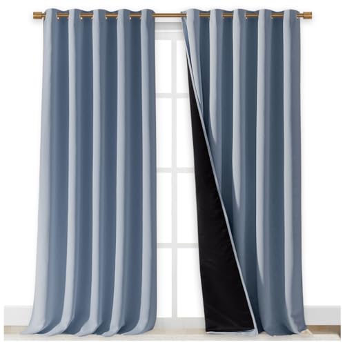 Full Shading Curtains for Windows (Vintage Blue / 62"W x 95"L (Pack of 2))