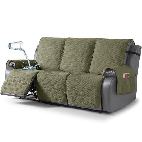 100% Waterproof Recliner Sofa Cover (Green / 3 Seater Standard)