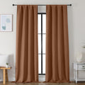 Ava Sun Baked Blackout Curtains for Bedroom 96 Inches Long 2 Panels (Sun Baked / 40"W x 96"L (Pack of 2))