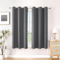 Blackout Curtains for Bedroom and Living Room 48 Inches Long (42"W x 48"L (Pack of 2) / Grey)