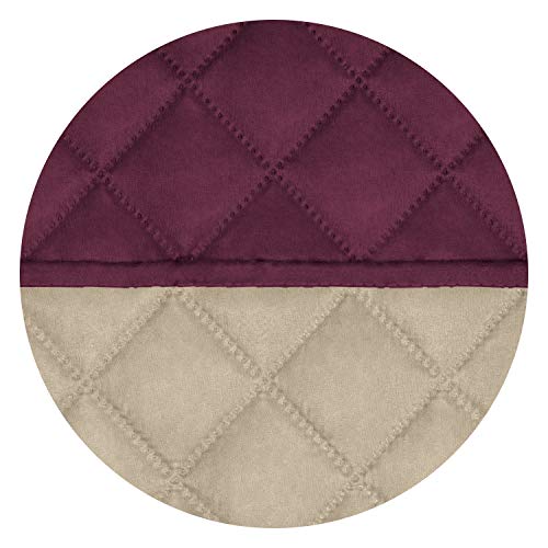 Reversible Chair Sofa Cover Dog Couch Covers for Sofa (Small / Wine/Beige)