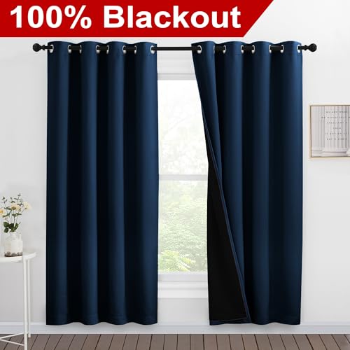 Moroccan Blue Full Shade Curtain Panels (Moroccan Blue / 55"W x 78"L (Pack of 2))