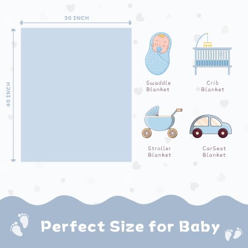 Heart Baby Blanket (01 Blue / 30"x40")