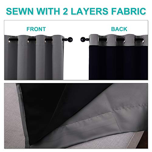 Grey Full Shade Curtain Panels (Grey / 70"W x 72"L (Pack of 2))