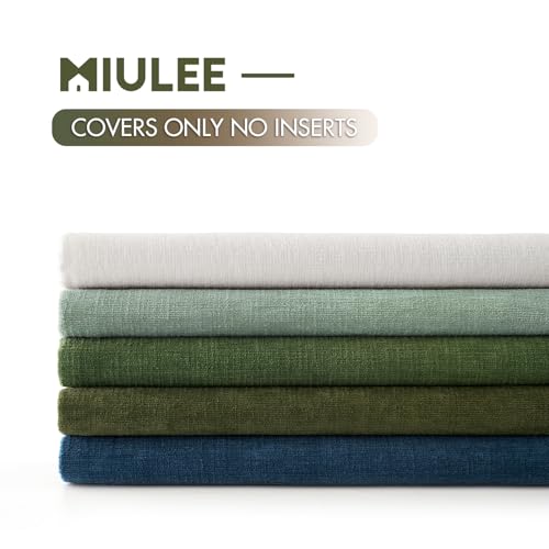 Greyish Green Chenille Couch Throw Pillow Covers (20" x 20" (Pack of 2) / Greyish Green)
