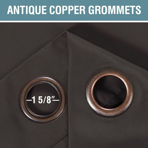 Brown Blackout Curtains for Living Room 120 Inches Length (52"W x 120"L (Pack of 1) / Chocolate Brown)