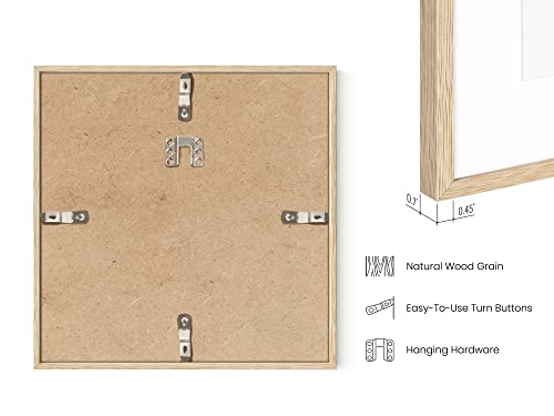 Beige Oak Wood 8x8 Picture Frames (Set of 15 / Beige Oak / 8x8 in)
