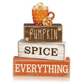 4 Pcs Fall Table Decor Pumpkin Spice Sign (Cup)