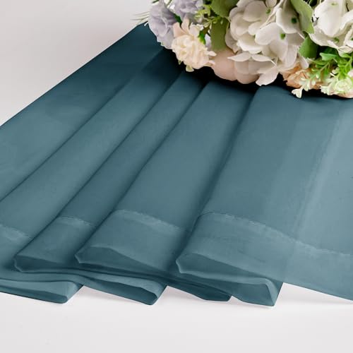 Stone Blue Sheer Curtains 54 Inch Long 2 Panels (Stone Blue / 42"W x 54"L (Pack of 2))