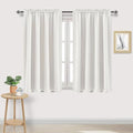 Blackout Curtains for Bedroom Living Room 52 x 54 Inch Long Ivory (Ivory / 52"W x 54"L (Pack of 2))