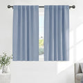 Short Blackout Curtains Set (Pigeon Blue / 42"W x 45"L (Pack of 2))