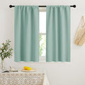 Blackout French Door Window Curtain Coverings (Aqua / 29"W x 45"L (Pack of 2))