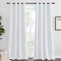 Bedroom Blackout Curtains Panels (Greyish White / 52"W x 92"L (Pack of 2))
