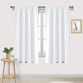 White Curtains 50% Light Blocking for Living Room 63 Inch 2 Panels (Pure White / 52"W x 63"L (Pack of 2))