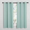 Aqua Blue Blackout Curtains for Kitchen 42" w x 63" L 2 Panels (Aqua / 42"W x 63"L (Pack of 2))