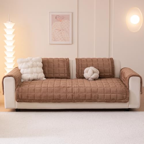 Couch Covers for Dogs Washable (Dark Brown / 27.6" X 27.6")